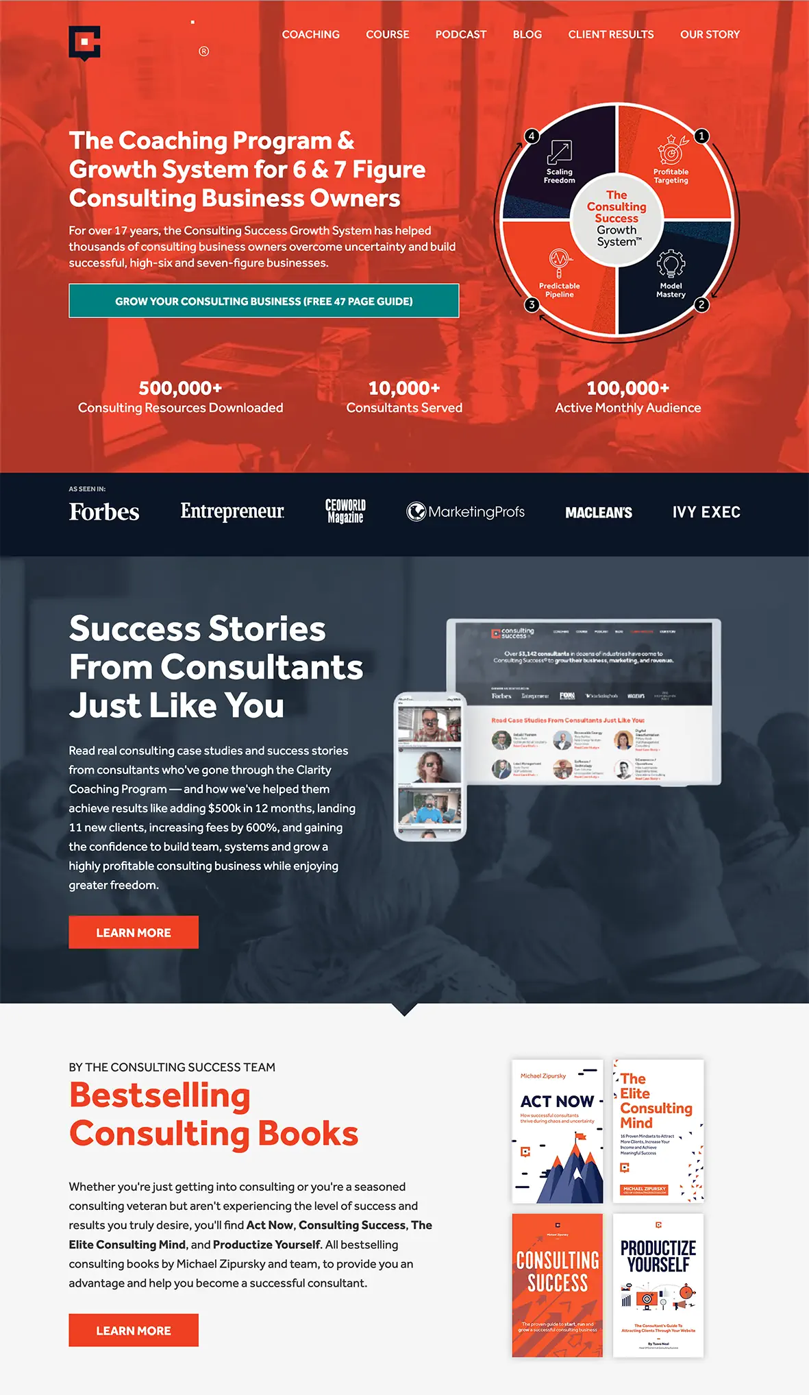 Consulting Success Homepage