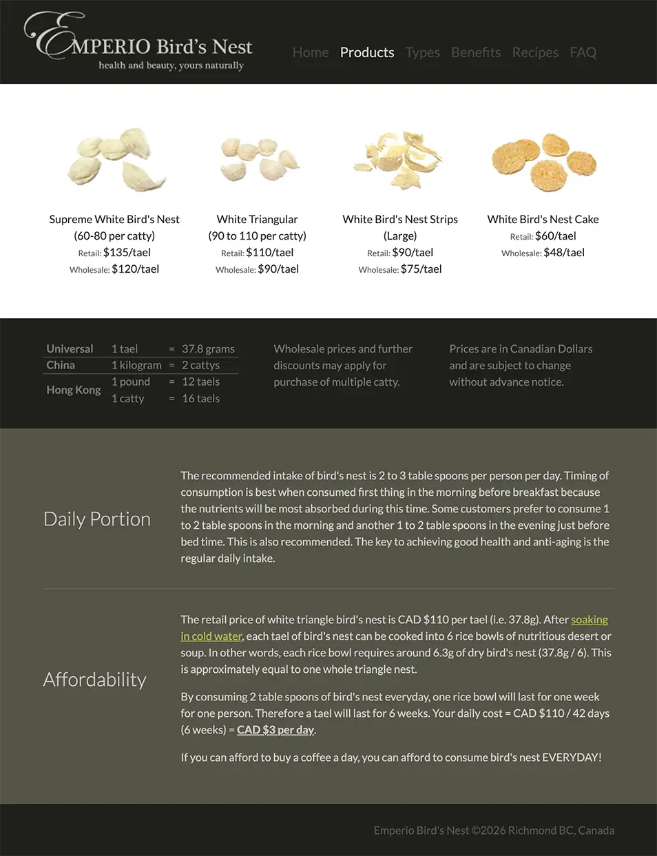 Emperio Bird's Nest Products